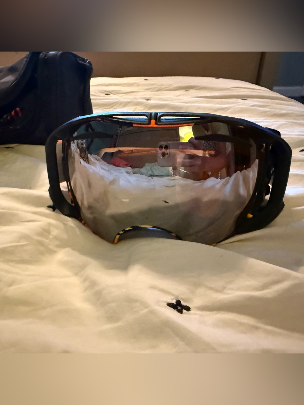 Oakley Black Goggles with Orange Accent